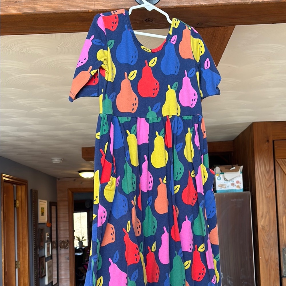 Colorful Pear Print Kids Dress